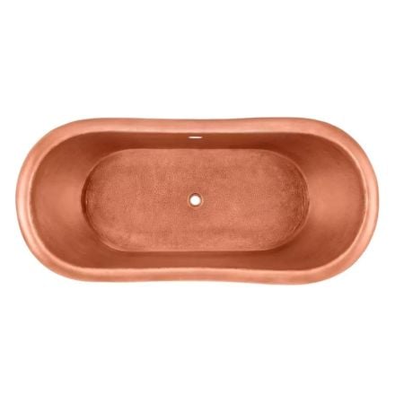 Compact Patina Copper Bathtub For Small Modern Spaces